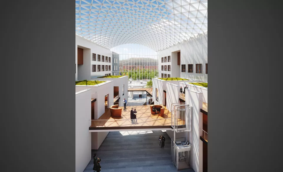 Futur Palais de Justice - Vue intérieure (Genval architecture)