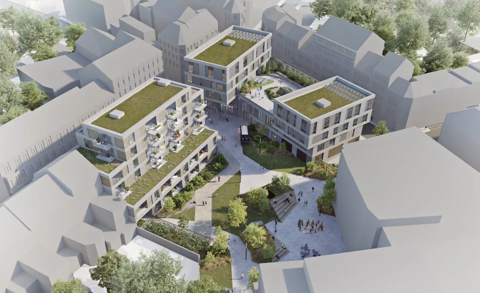 Espace Rogier - Projet 2 - La Cité des Métiers  - Copyright SA Coeur de Ville en partenariat avec Urban Platform architects & Thomas & Piron Bâtiment